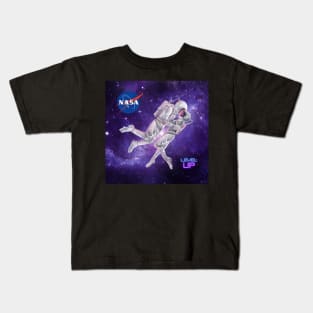 Astronaut Astronauts Space Walking Floating in Space Astro Space city Houston 3 Kids T-Shirt